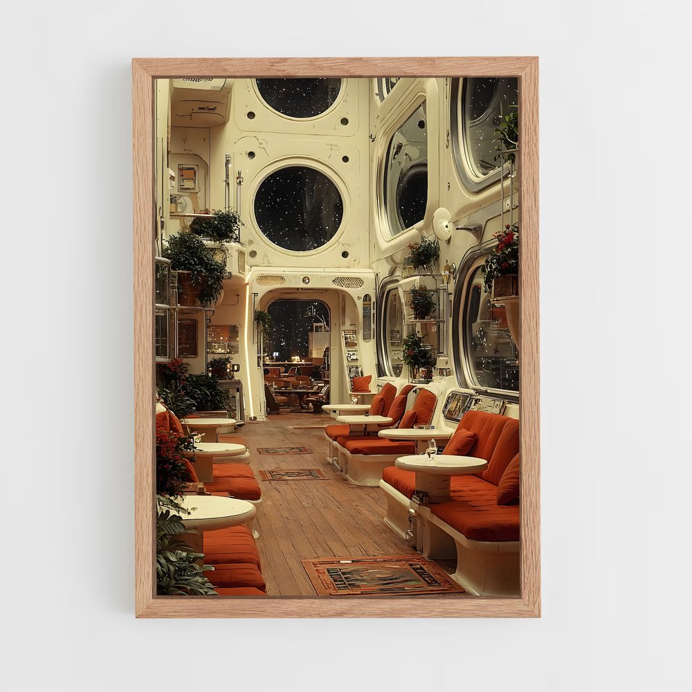 Poster Futuriste Lumineux – affiche Espace rétro (vue 4)